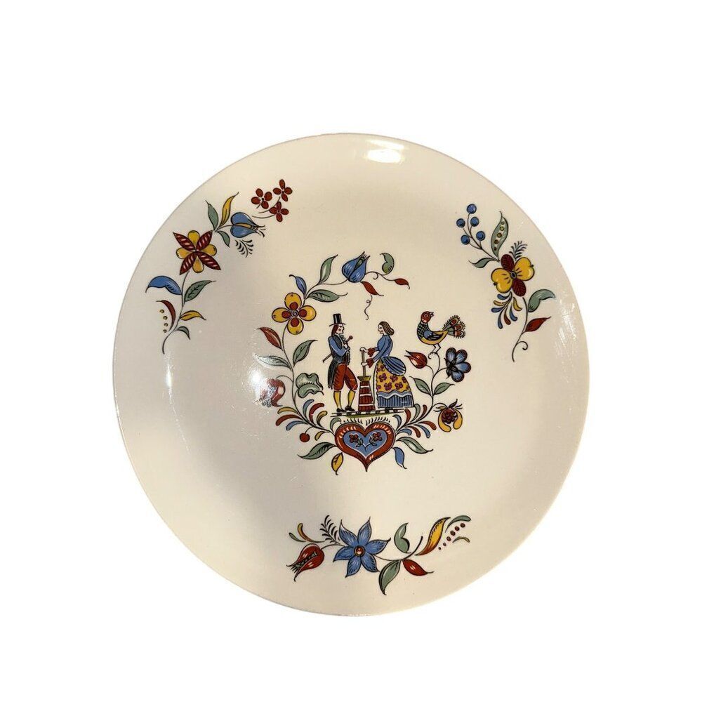 Set of 3 1950’s Iva Lure by Crooksville USA Dairy‎ Maid Penn Dutch Dinner Plate